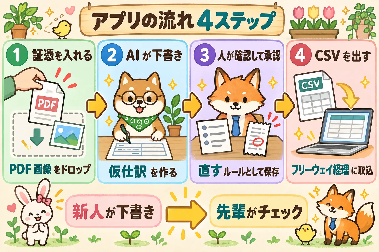 アプリの流れ